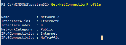 Get-NetConnectionProfile
