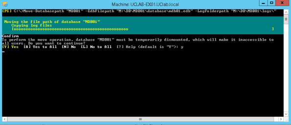 Move database and logs to another disk in Exchange 2013 Move database and logs to another disk in Echange 2013