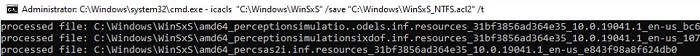 backup ntfs permissions of winsxs folder files using icacls