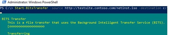 Start-BitsTransfer transfer file using PowerShell