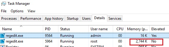 task manager not elevated app