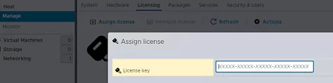 Activate VMware Hypervisor free license