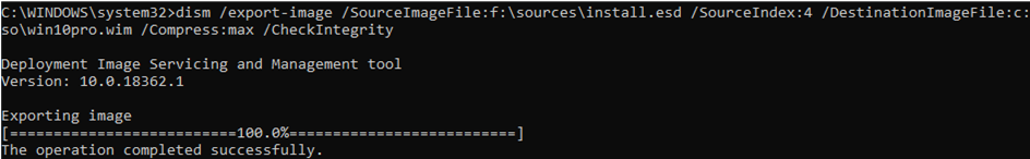 dism export-image specific win 10 edition