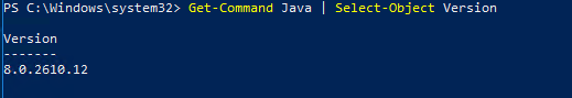 Get-Command Java