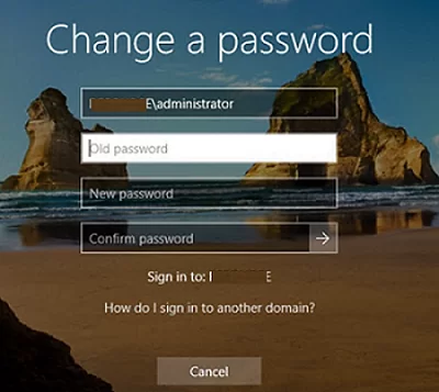 change user password in remote desktop