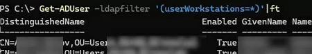 get users with logon restriction enabled