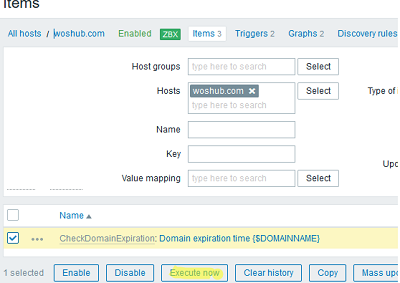 How to monitor domain expire date with Zabbix