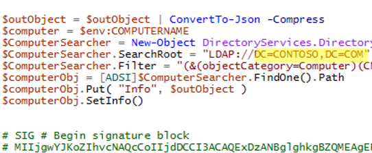 Save Win11 Hardware Readiness report to Active Directory