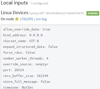Graylog: Create input for syslog UDP logs from Linux