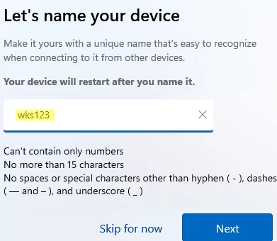 set hostname