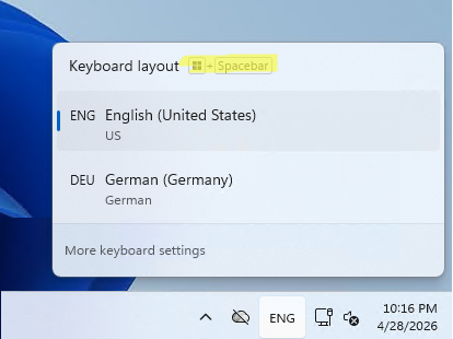 Keyboard layout not switching on the first try in Windows 11