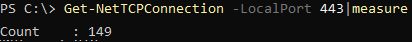 list active iis connections