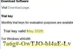 SIDCHG - get trial key